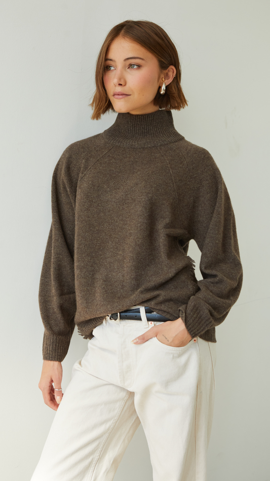 Cian Cashmere Sweater - Bark