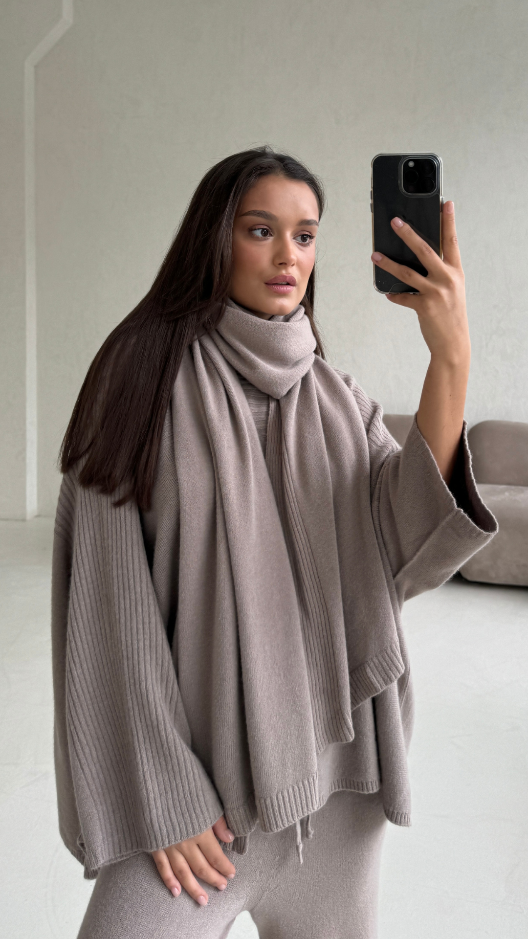 Cora Wrap Scarf - Smoke