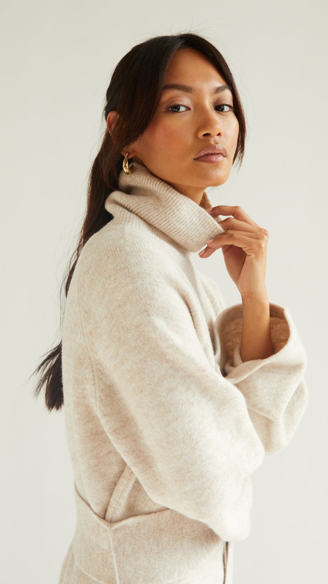 Abbie Knitted Dress - Sand