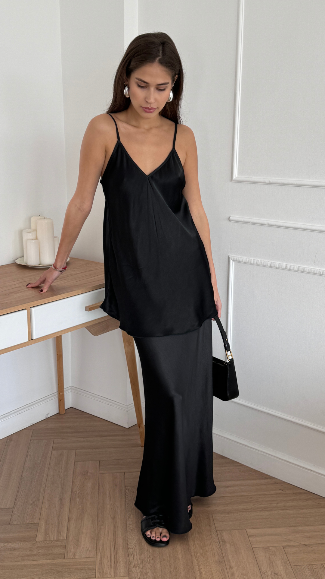 Sasha Satin Set - Black