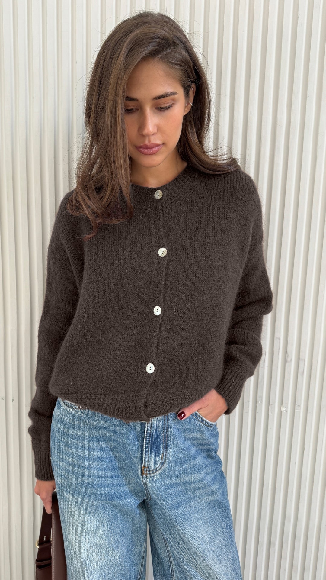 Reyna Cardigan - Dark Espresso