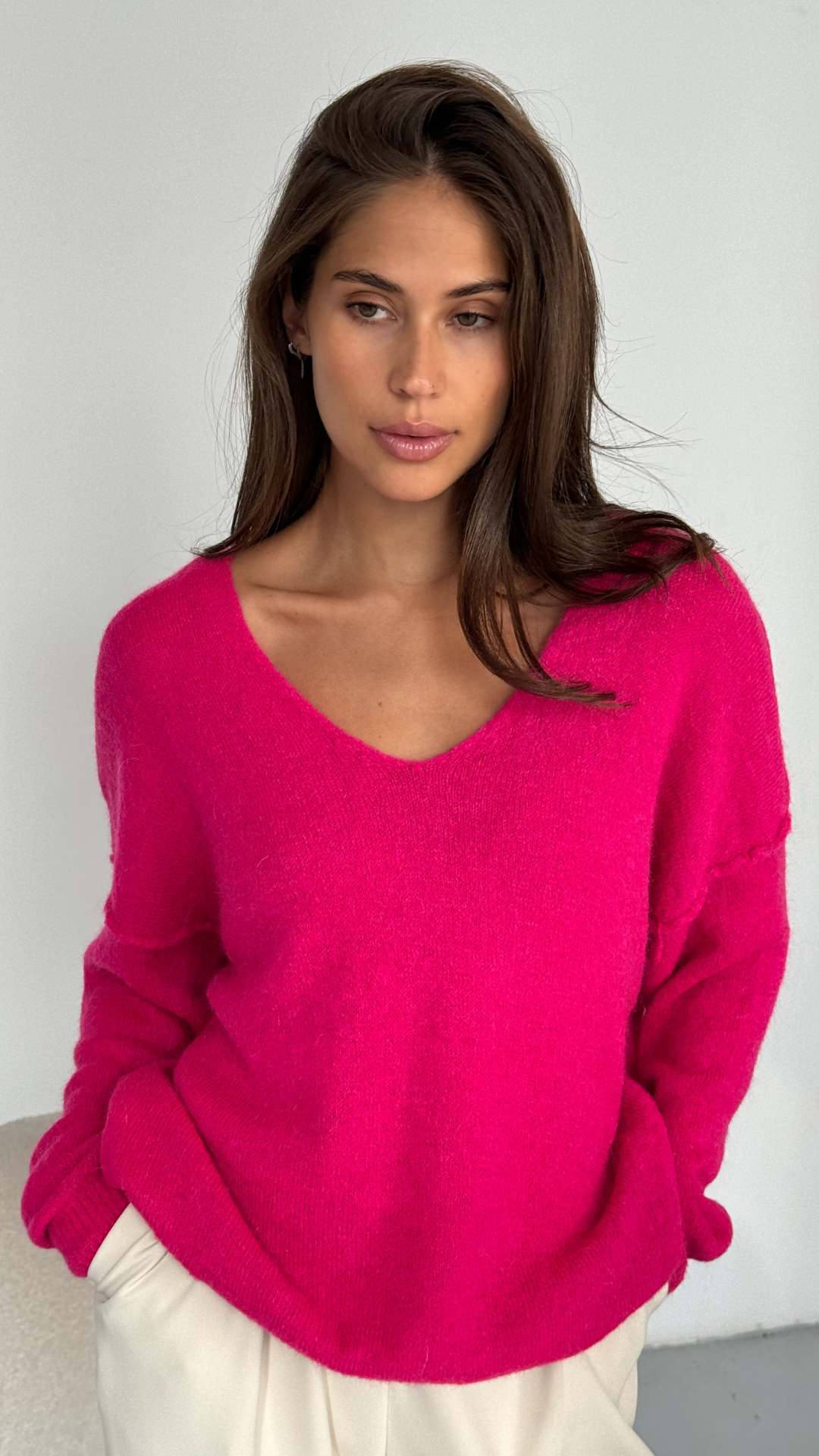 Hailey Sweater - Fuchsia