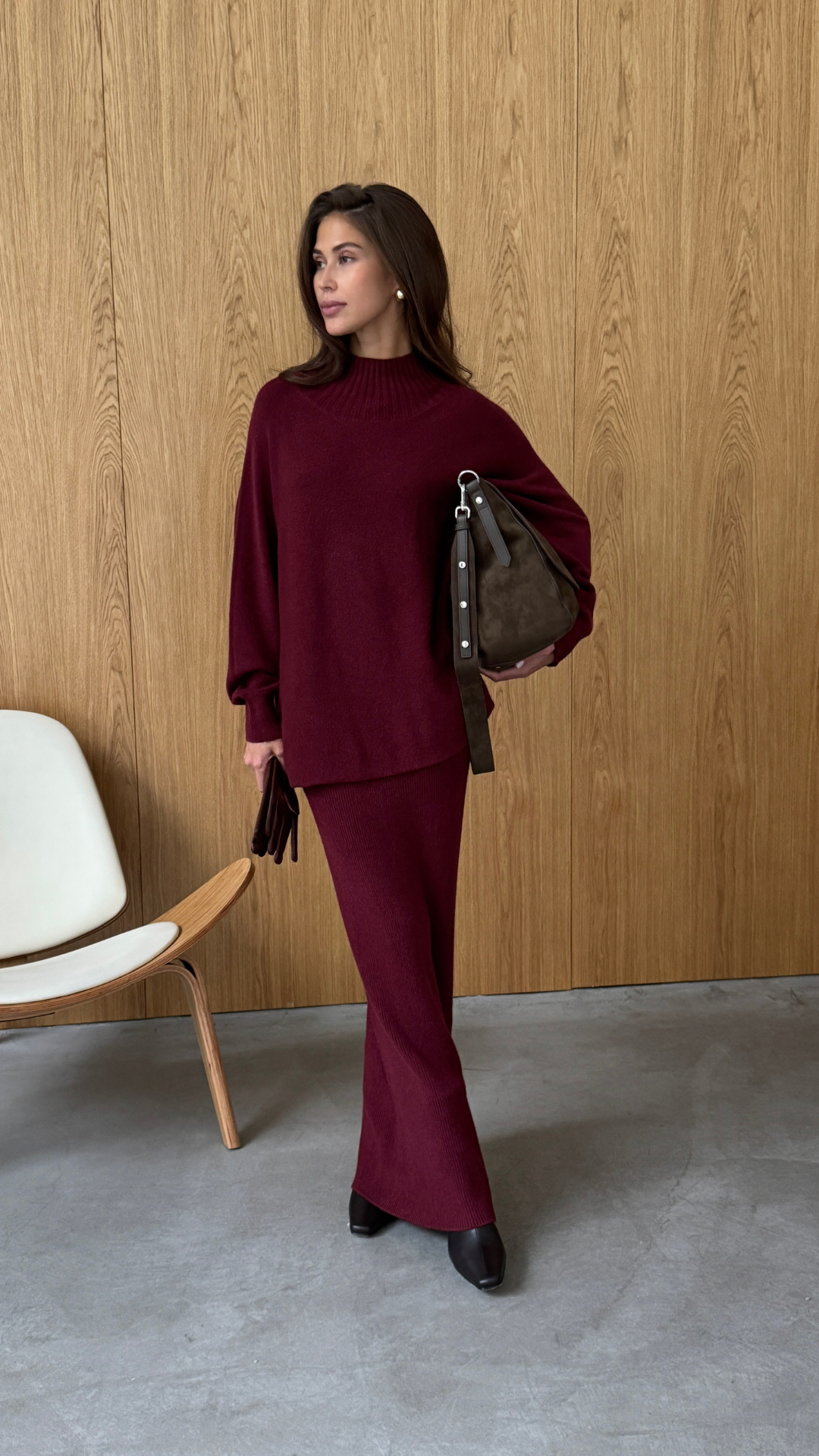 Alma Sweater - Dark Cherry