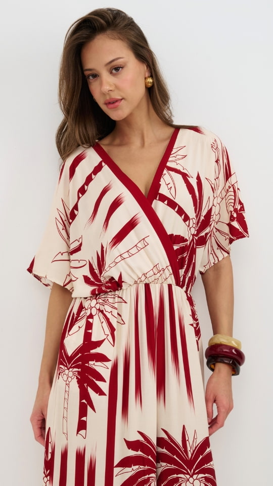 Molly Printed Jumpsuit -  Palm Print