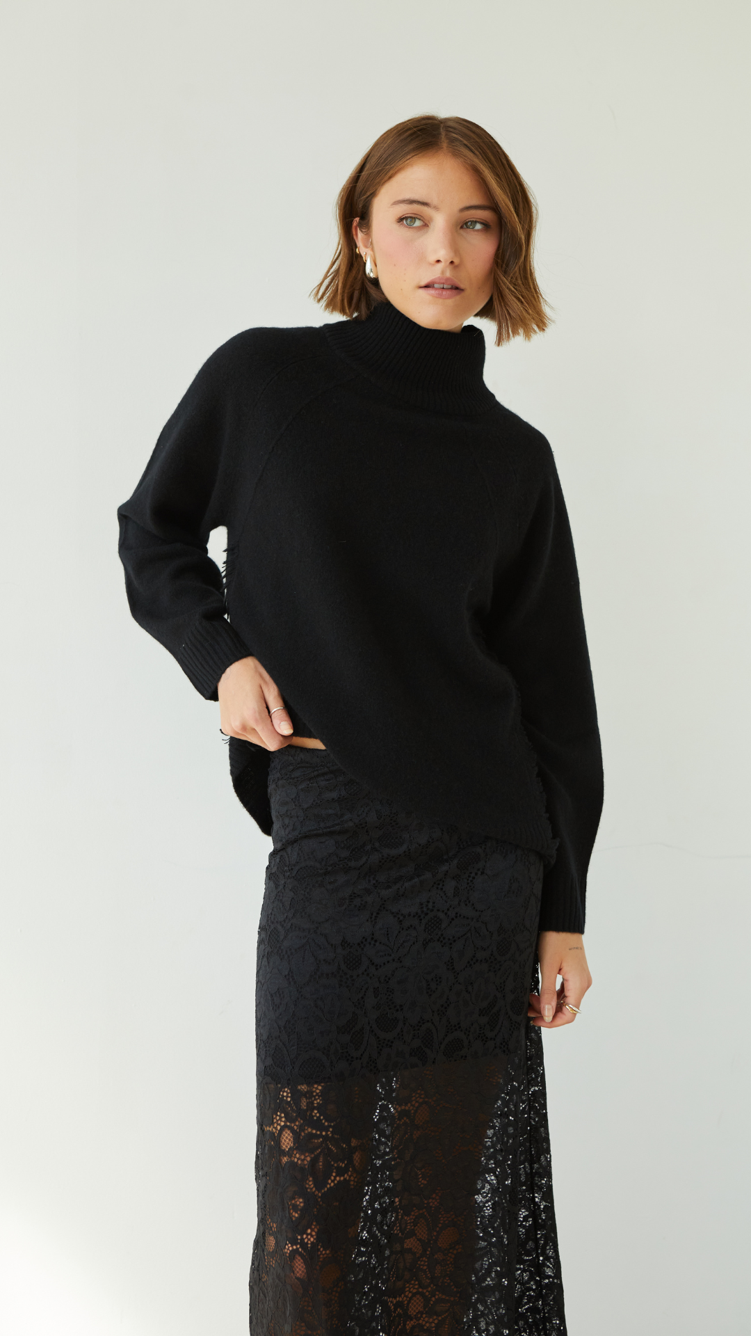 Cian Cashmere Sweater - Black