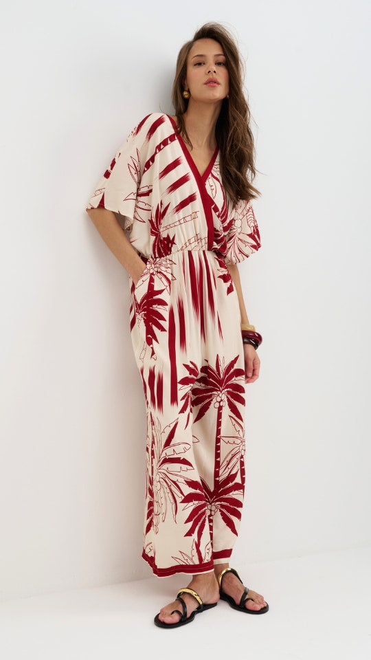 Molly Printed Jumpsuit -  Palm Print