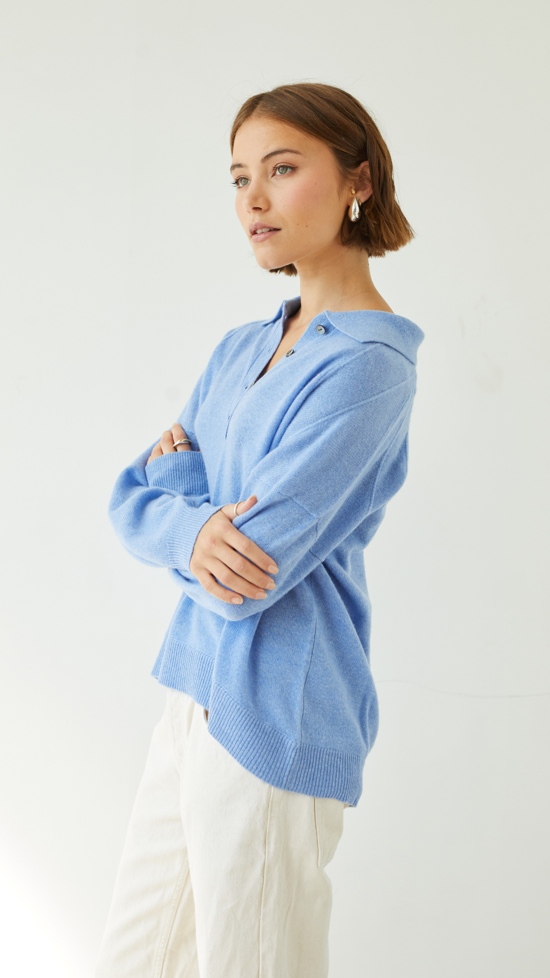 Caprice Cashmere Sweater - Sky Blue
