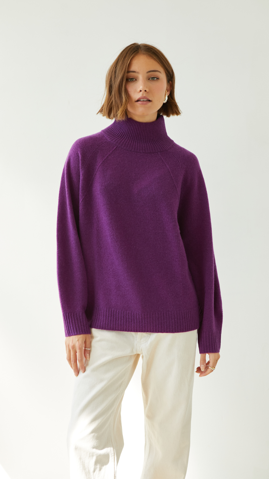 Cian Cashmere Sweater - Violet