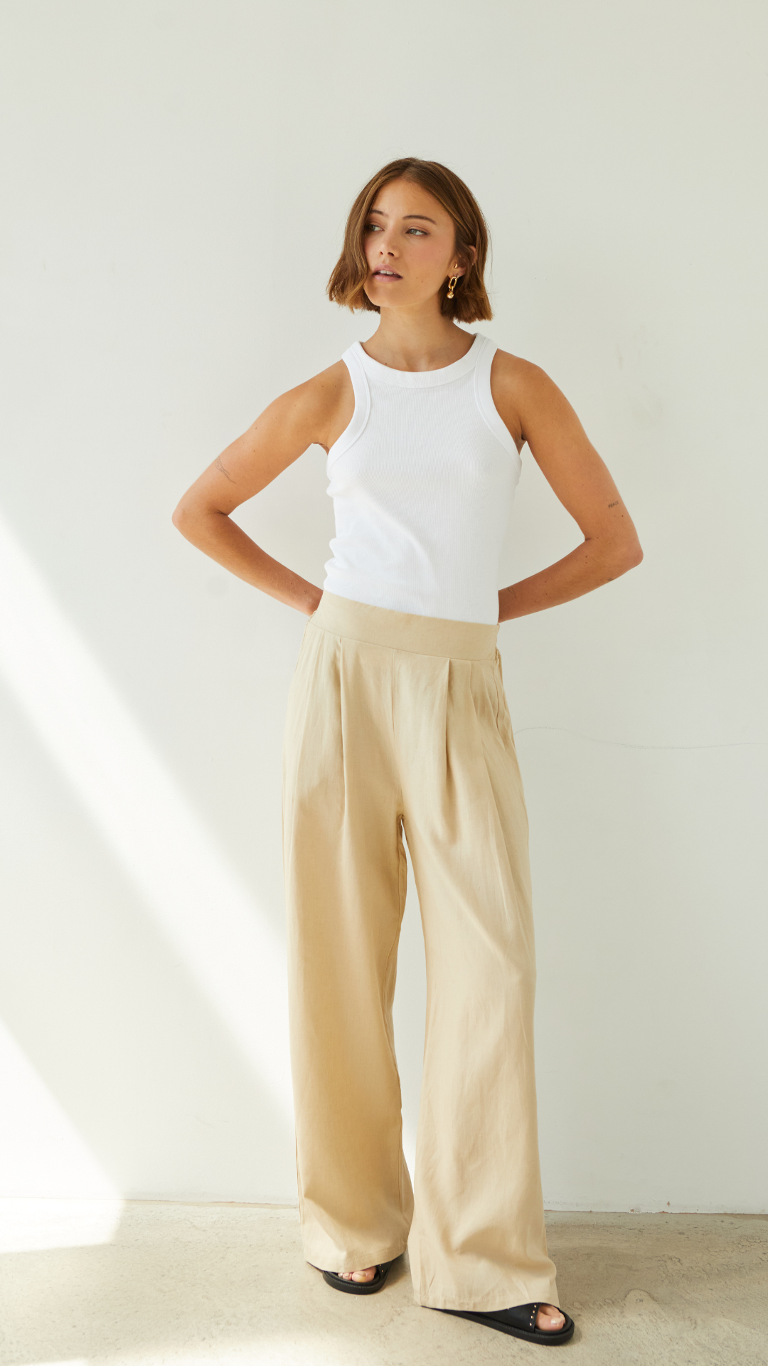 Alexis Linen Trousers - Sand