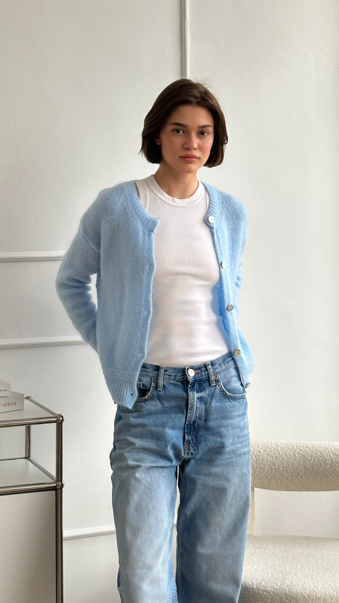 Reyna Cardigan - Sky Blue