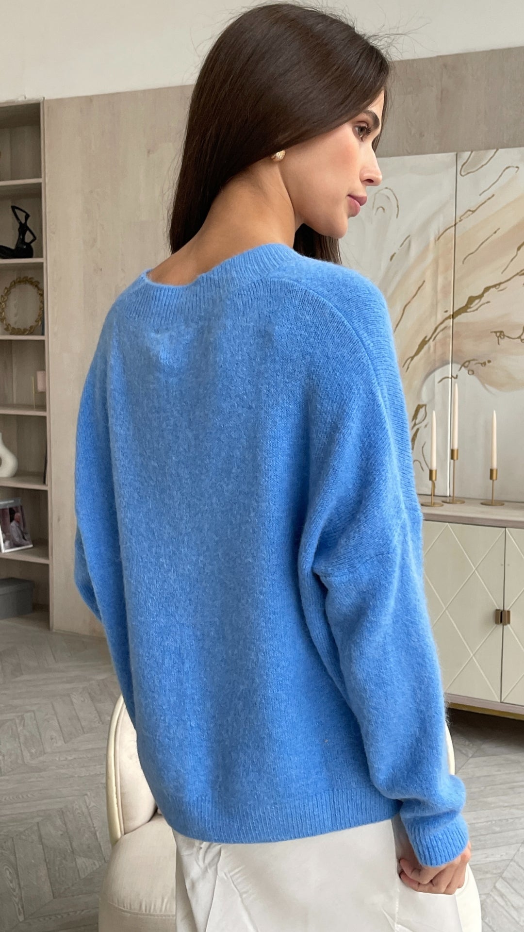 April Alpaca Sweater - Sky