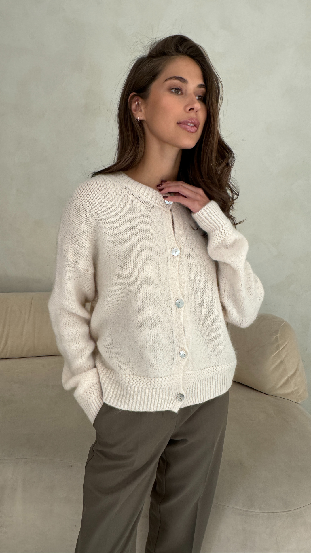 Reyna Cardigan - Ivory