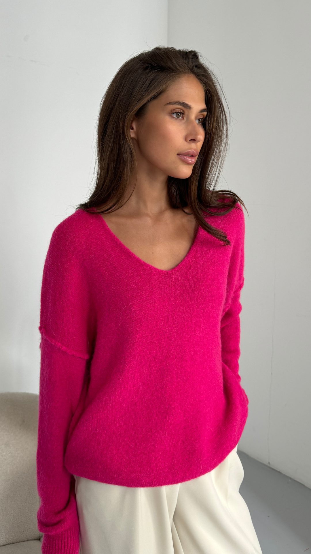 Hailey Sweater - Fuchsia