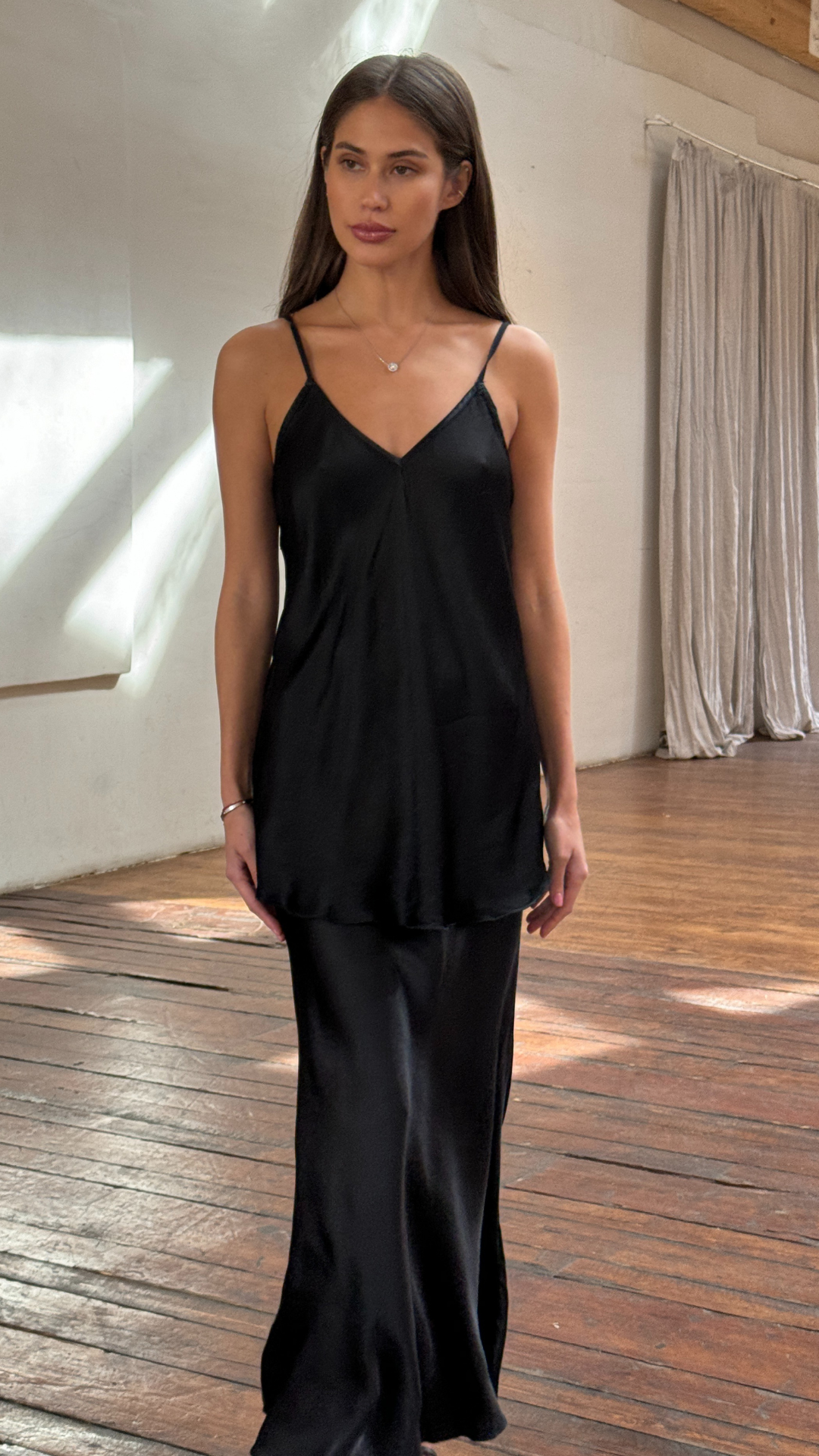 Sasha Satin Set - Black