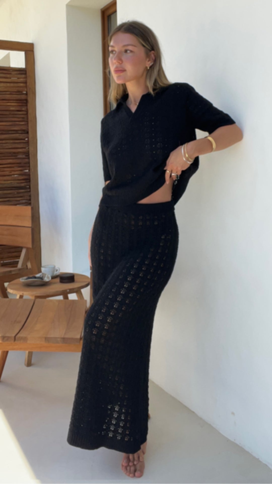 Lyla Crochet Set - Black