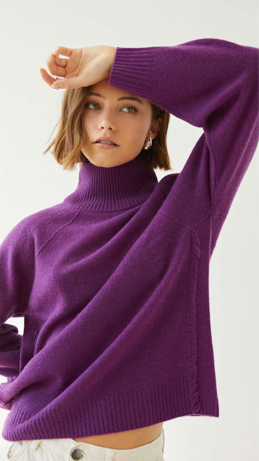 Cian Cashmere Sweater - Violet