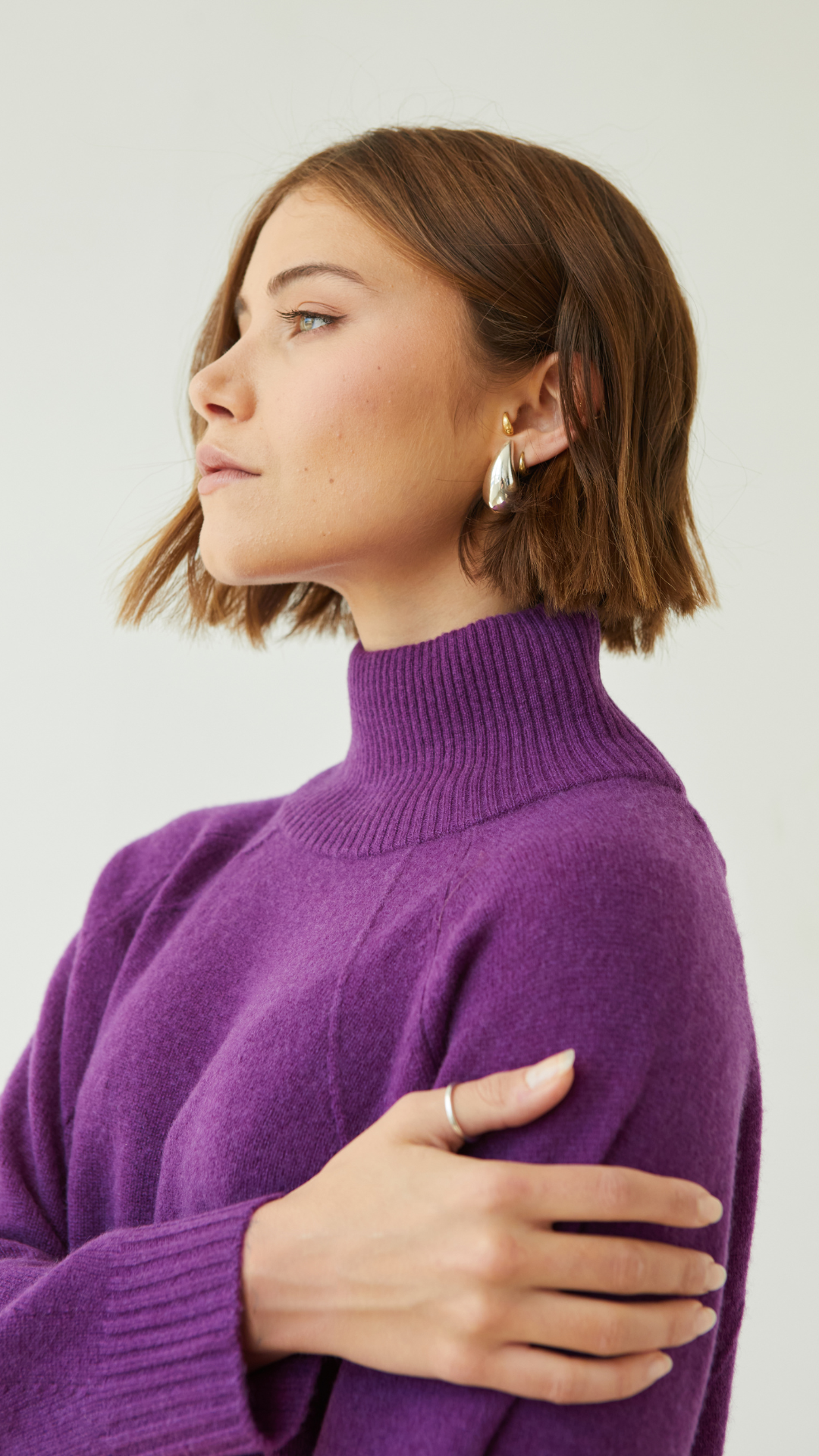 Cian Cashmere Sweater - Violet