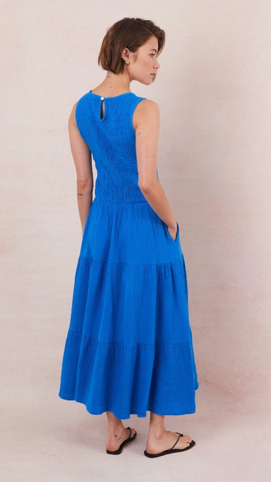 Mel Cotton  Dress - Azure