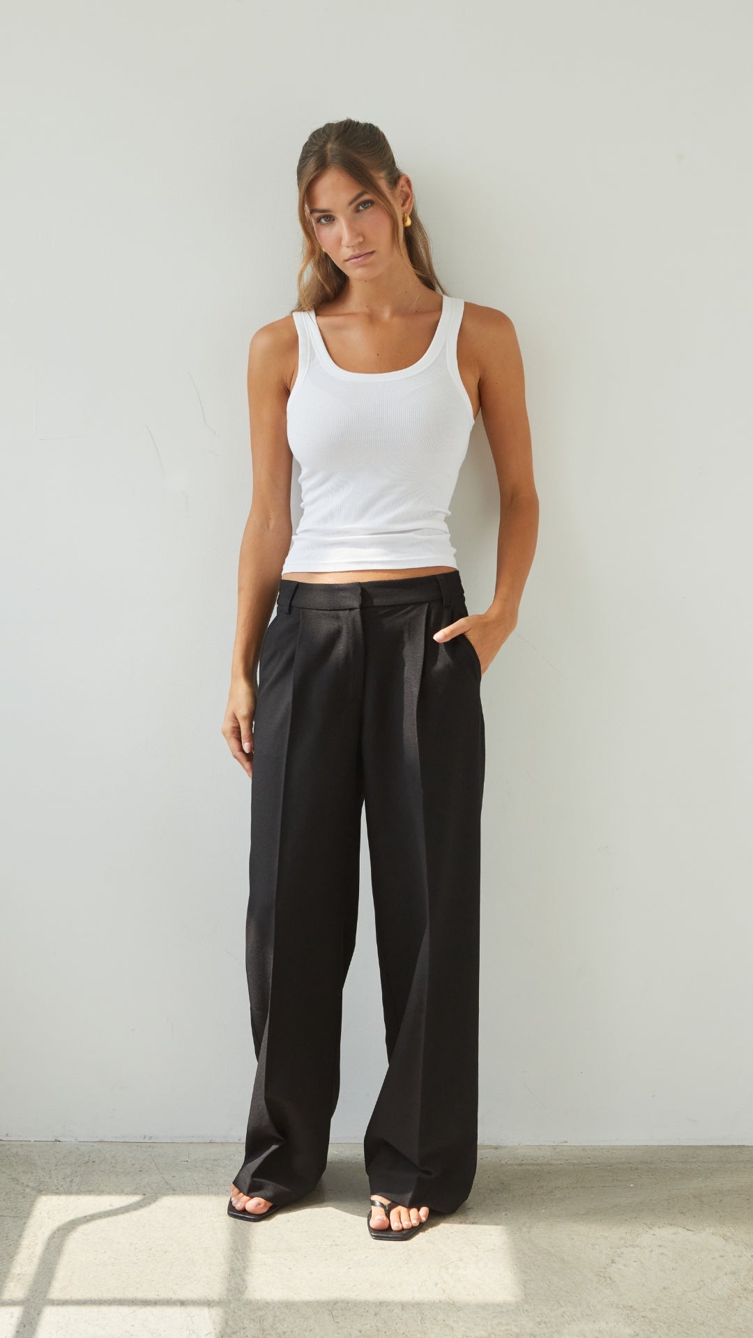 Nelly Crepe Trousers - Black