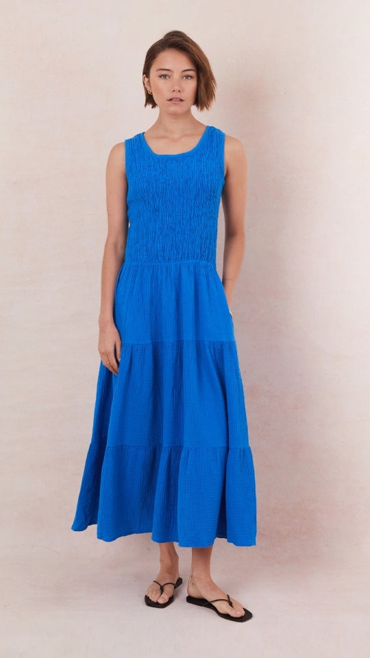 Mel Cotton  Dress - Azure
