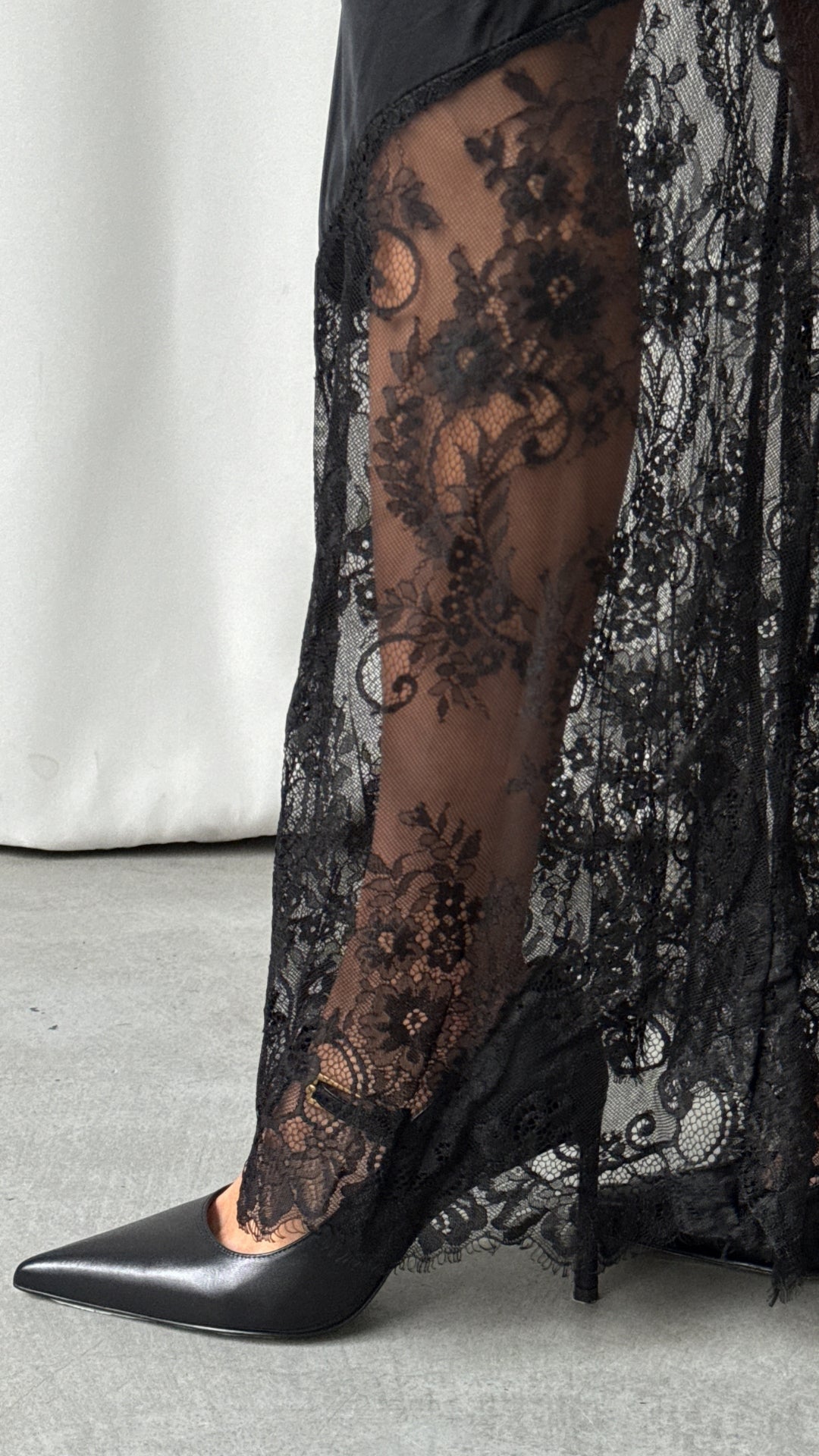 Solene Lace Skirt - Black