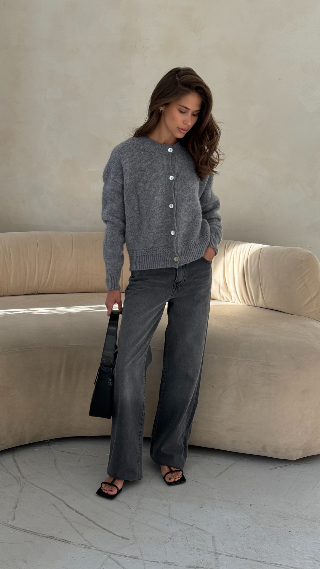 Reyna Cardigan - Dark Grey