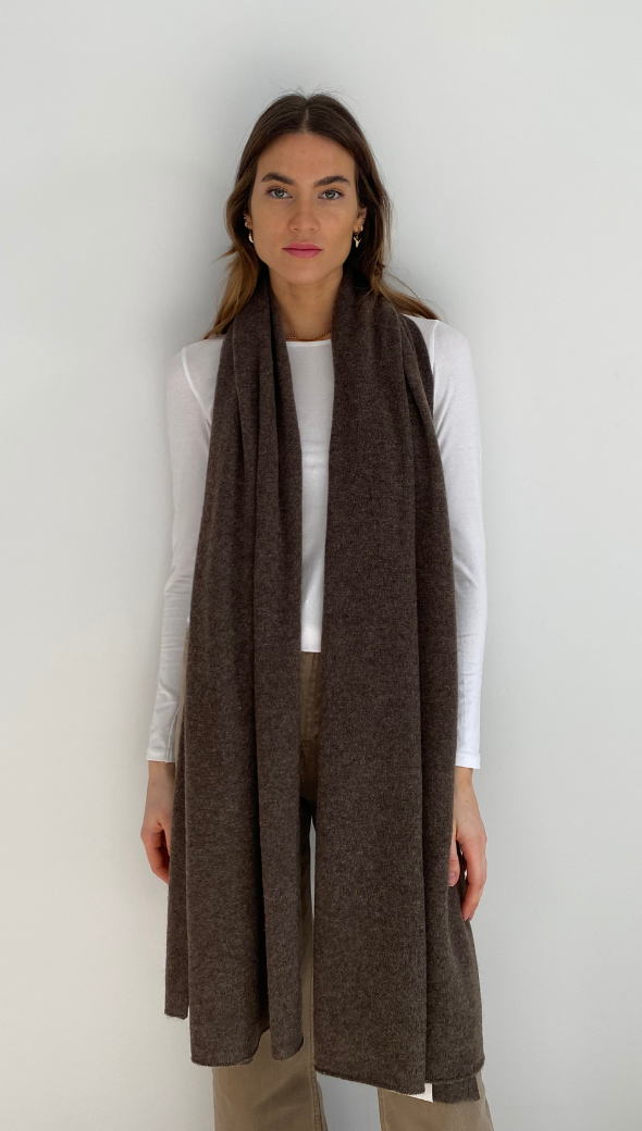 Cashmere Travel Wrap - Bark