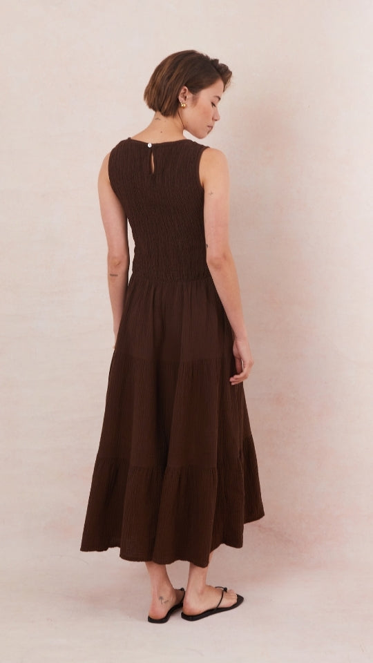 Mel Cotton  Dress - Espresso