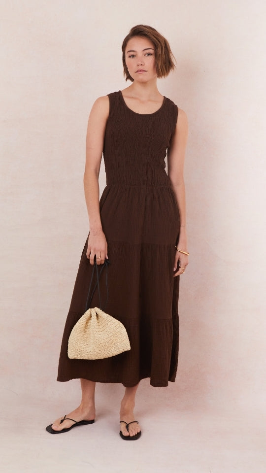 Mel Cotton  Dress - Espresso