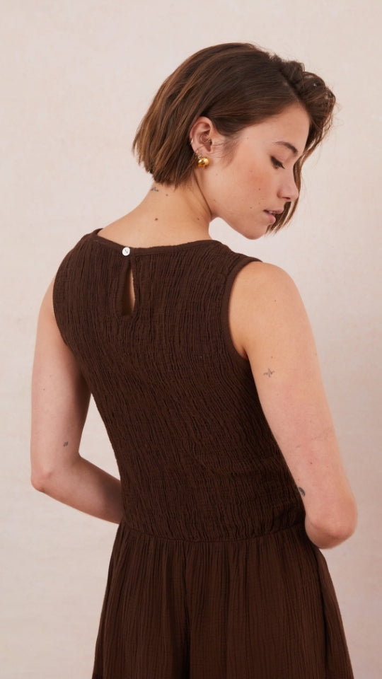 Mel Cotton  Dress - Espresso