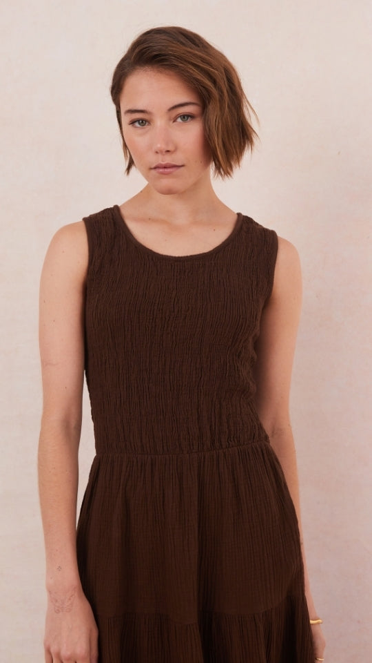 Mel Cotton  Dress - Espresso
