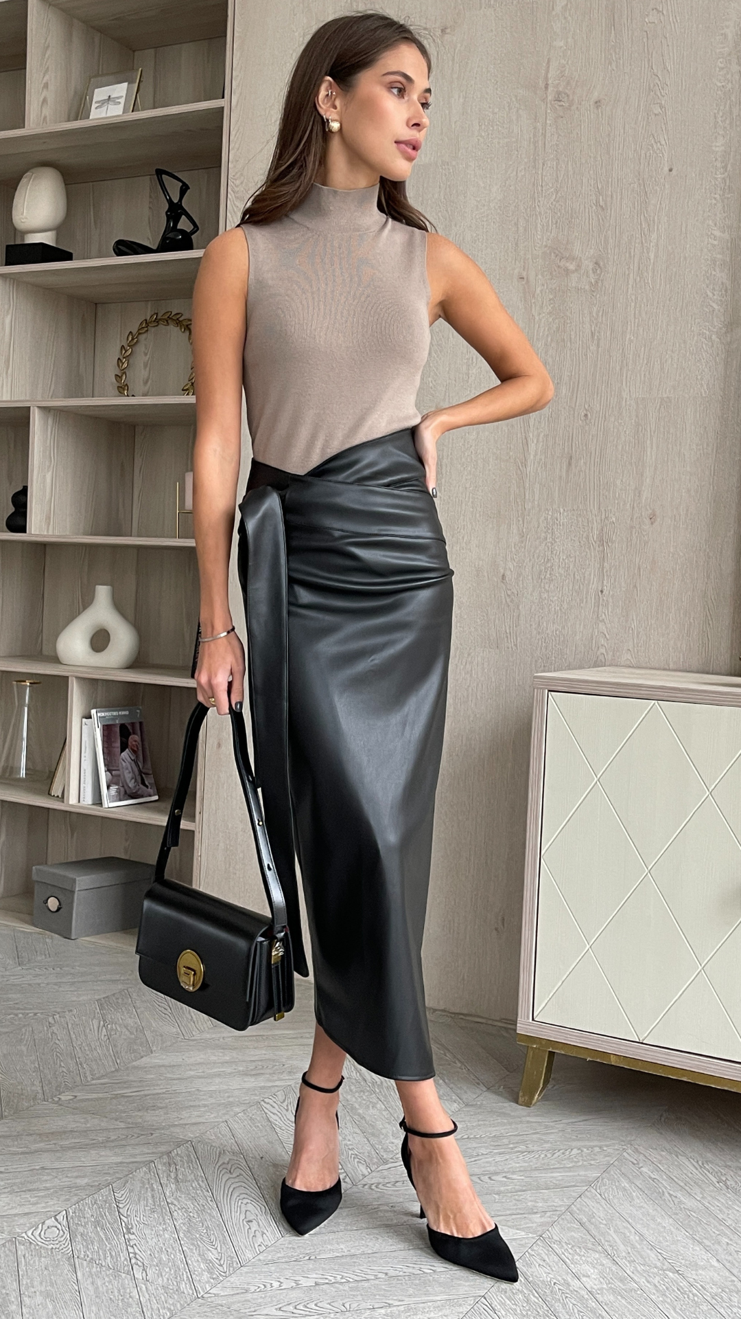 Livia Wrap Skirt - Black