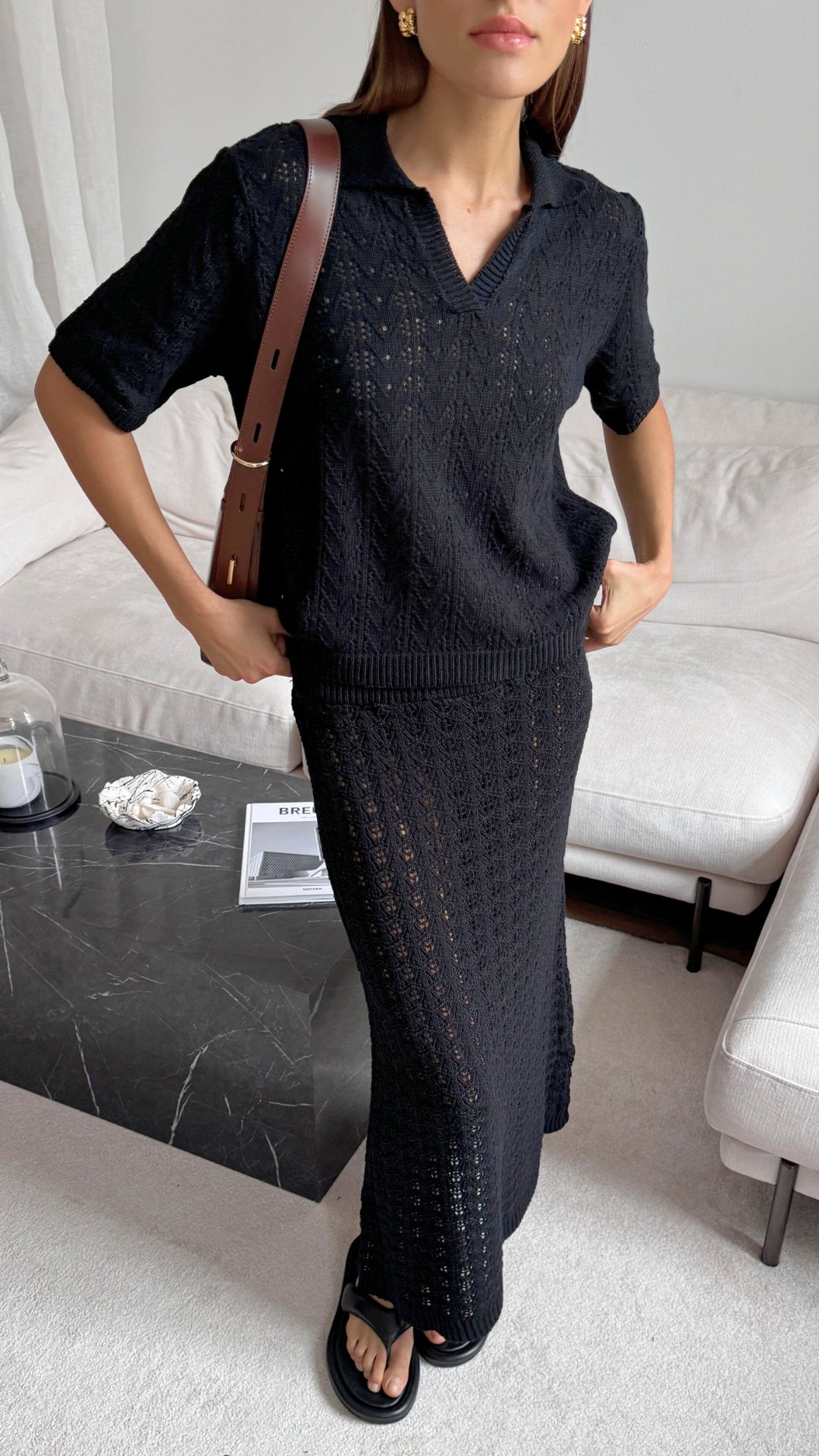 Lyla Crochet Set - Black