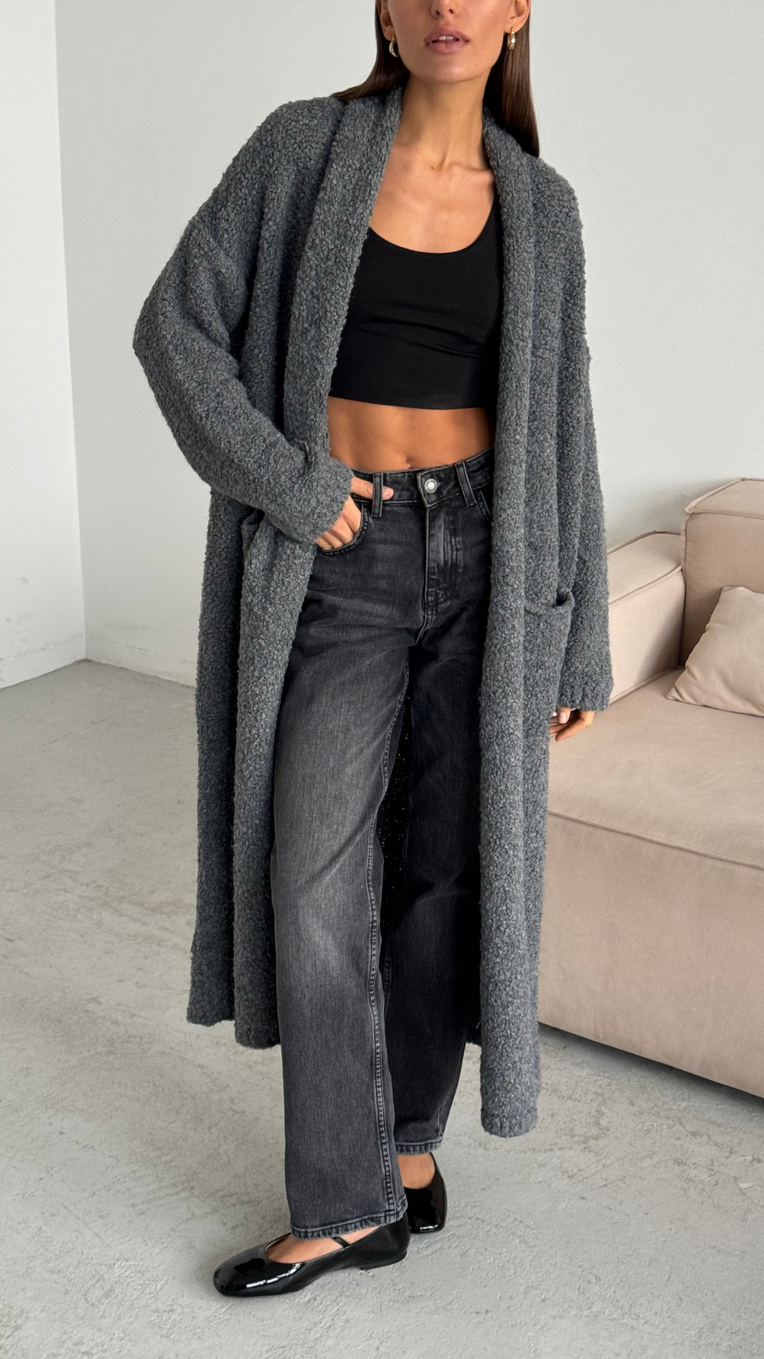 Lyra Cardigan - Dark Grey