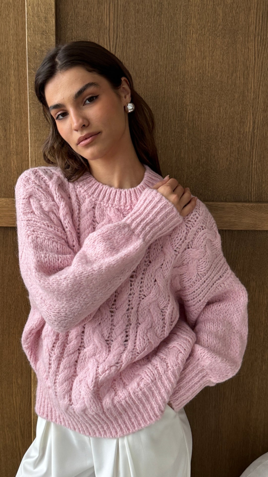 Mara Sweater - Powder Pink
