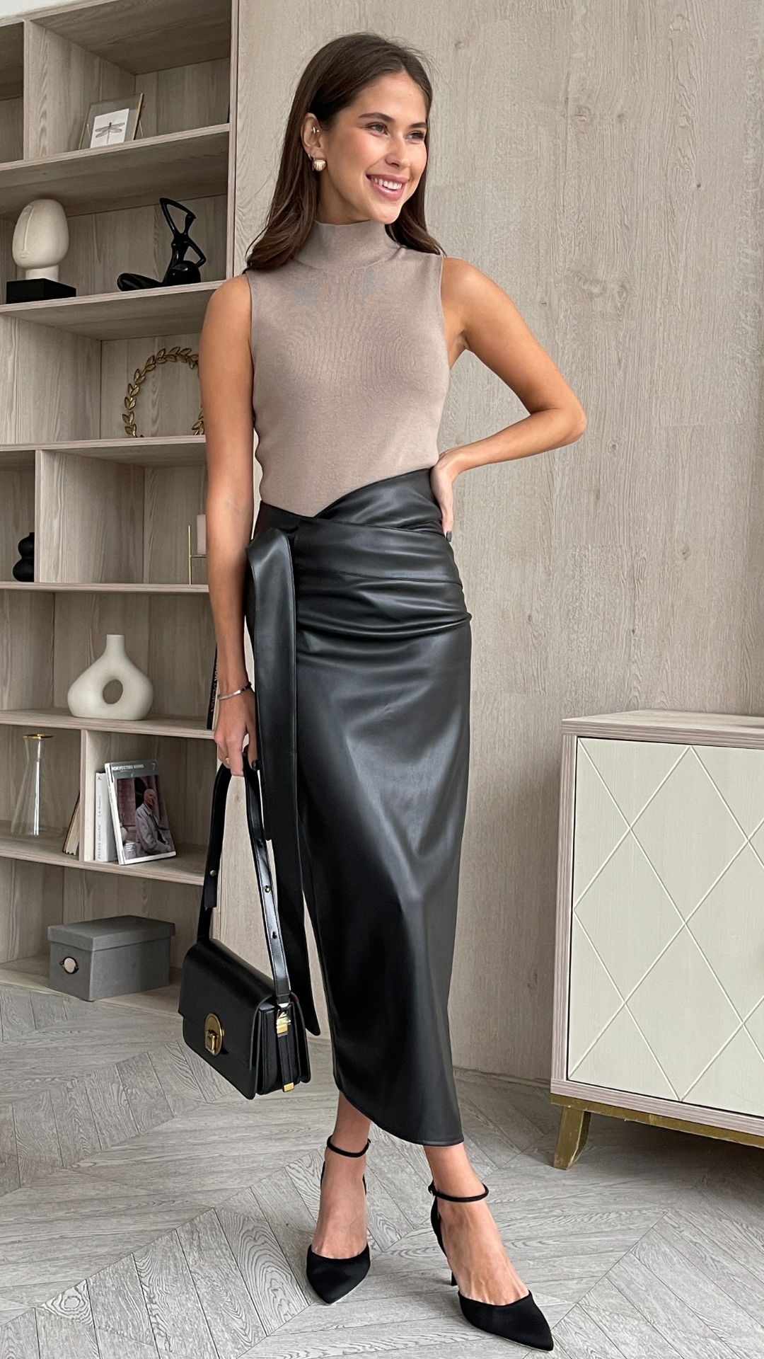 Livia Wrap Skirt - Black