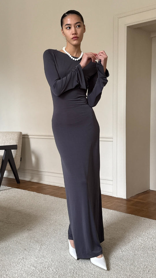 Allie Jersey Dress - Grey