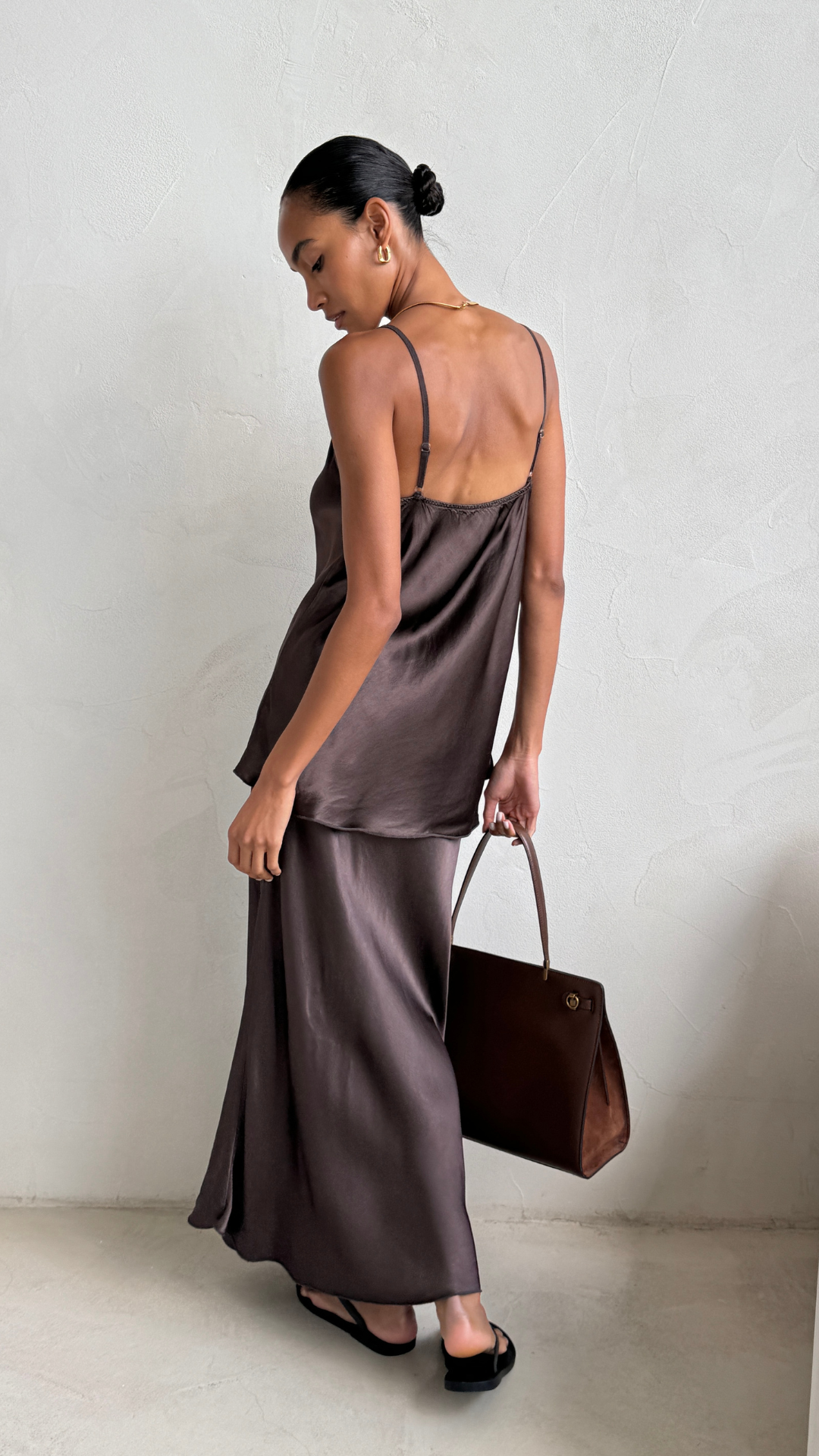 Sasha Satin Set - Dark Espresso