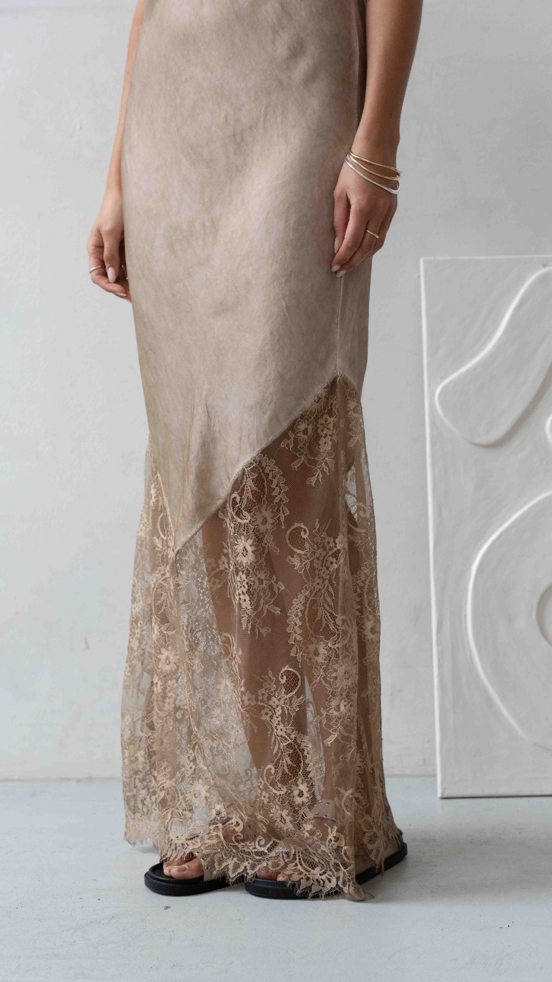 Solange Slip Dress - Sand