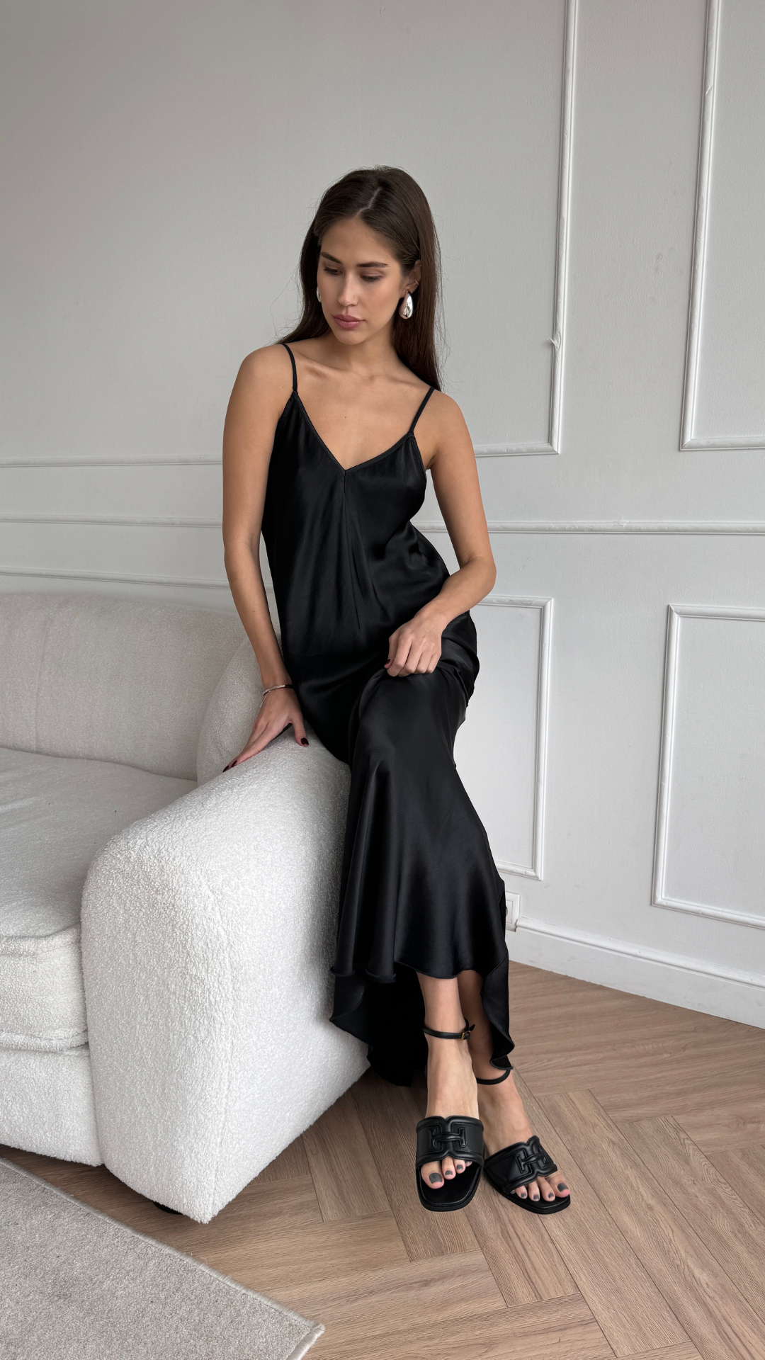 Sasha Satin Set - Black