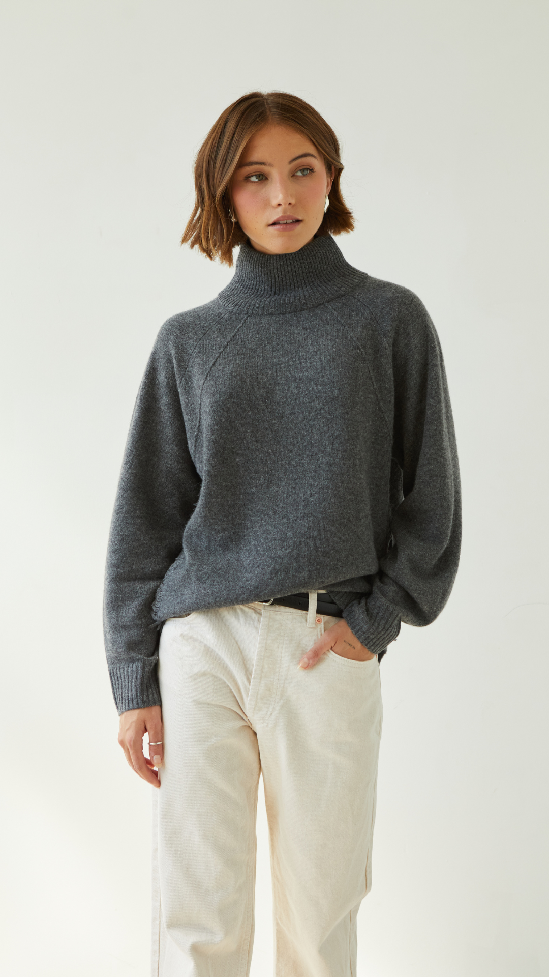 Cian Cashmere Sweater - Anthracite