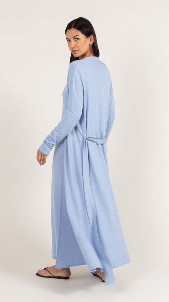Sofia Long Line Cardigan - Sky Blue