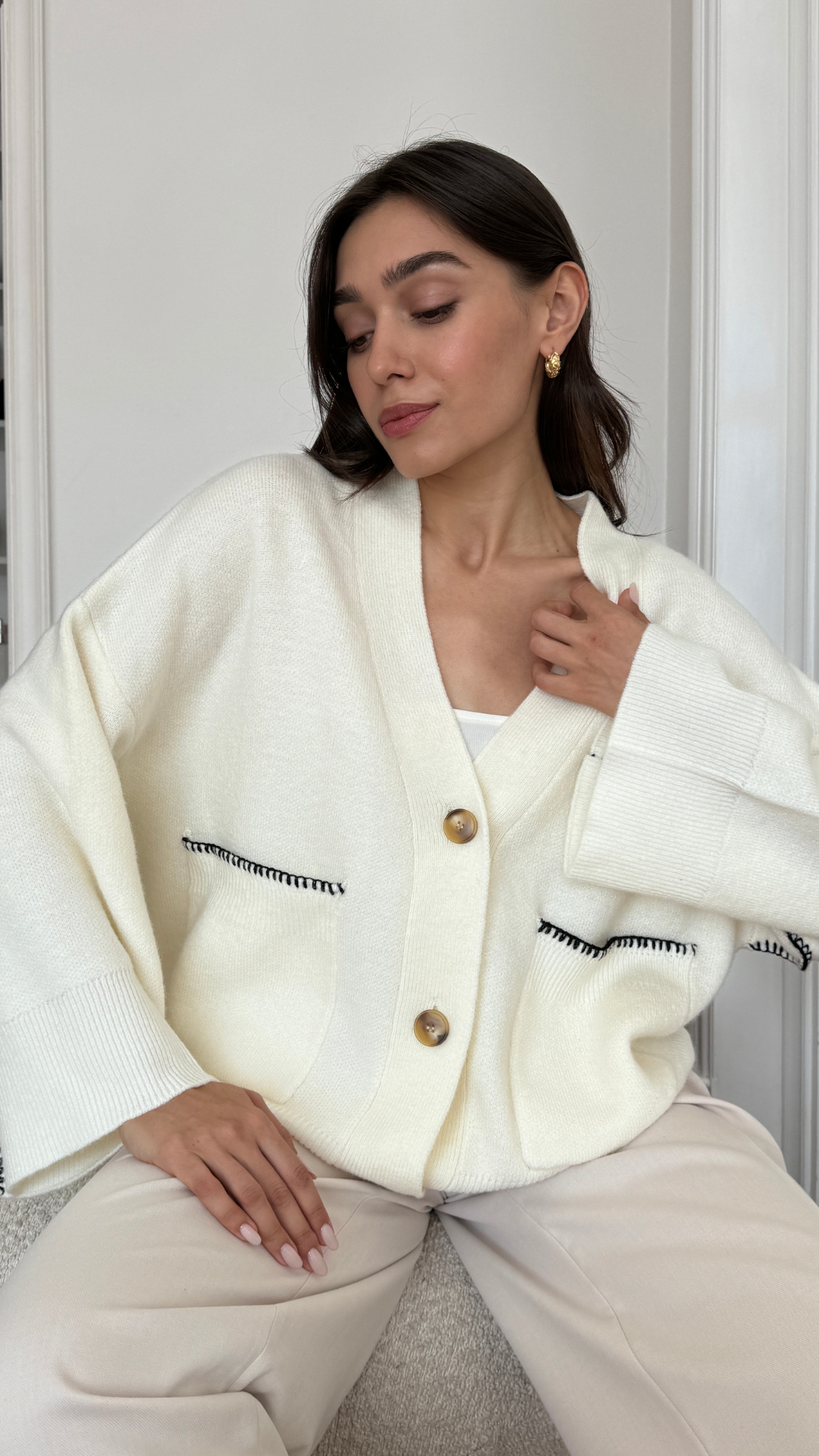 Kassie Cardigan - Ivory