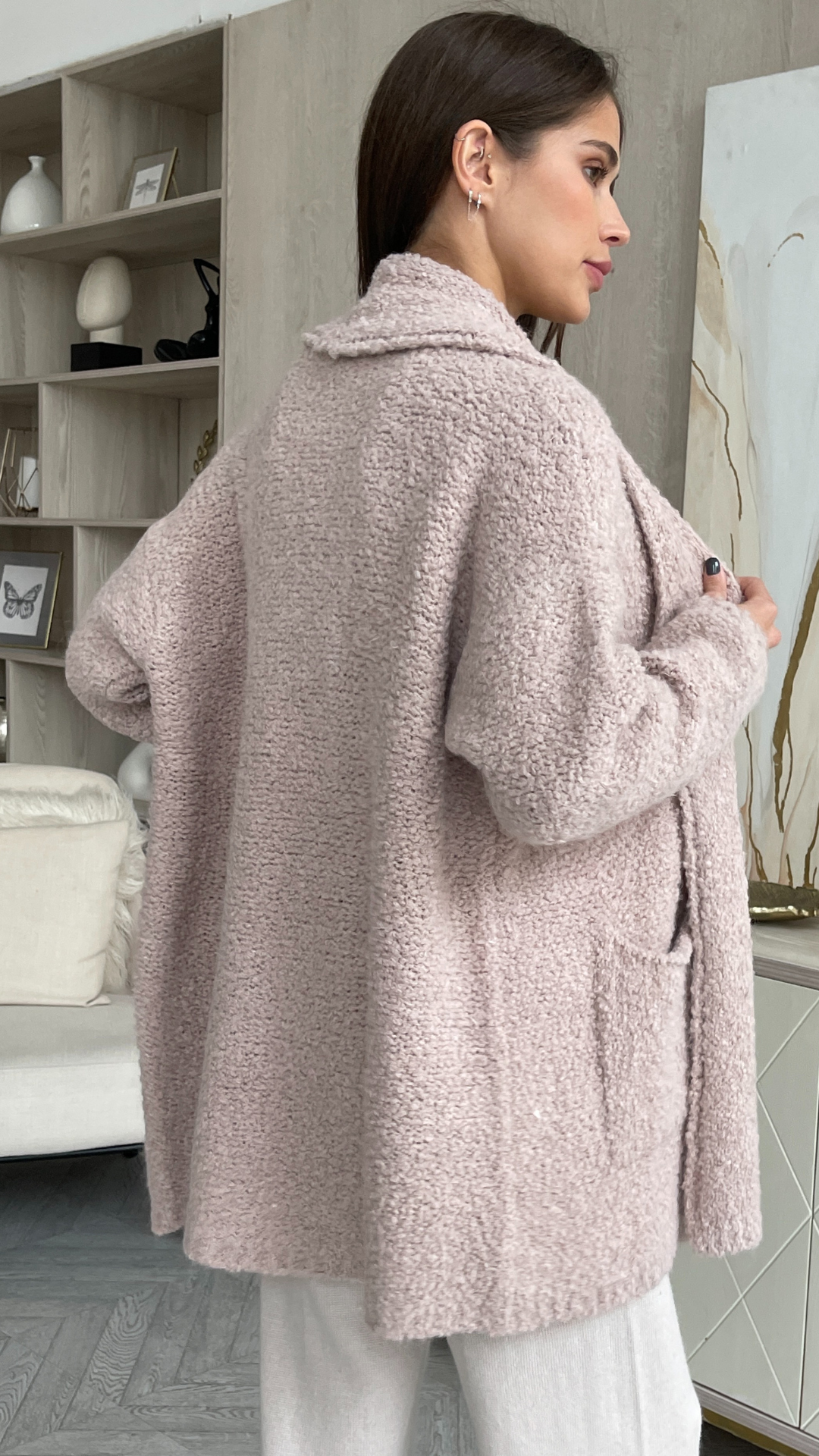 Emmy Cardigan - Antique Pink