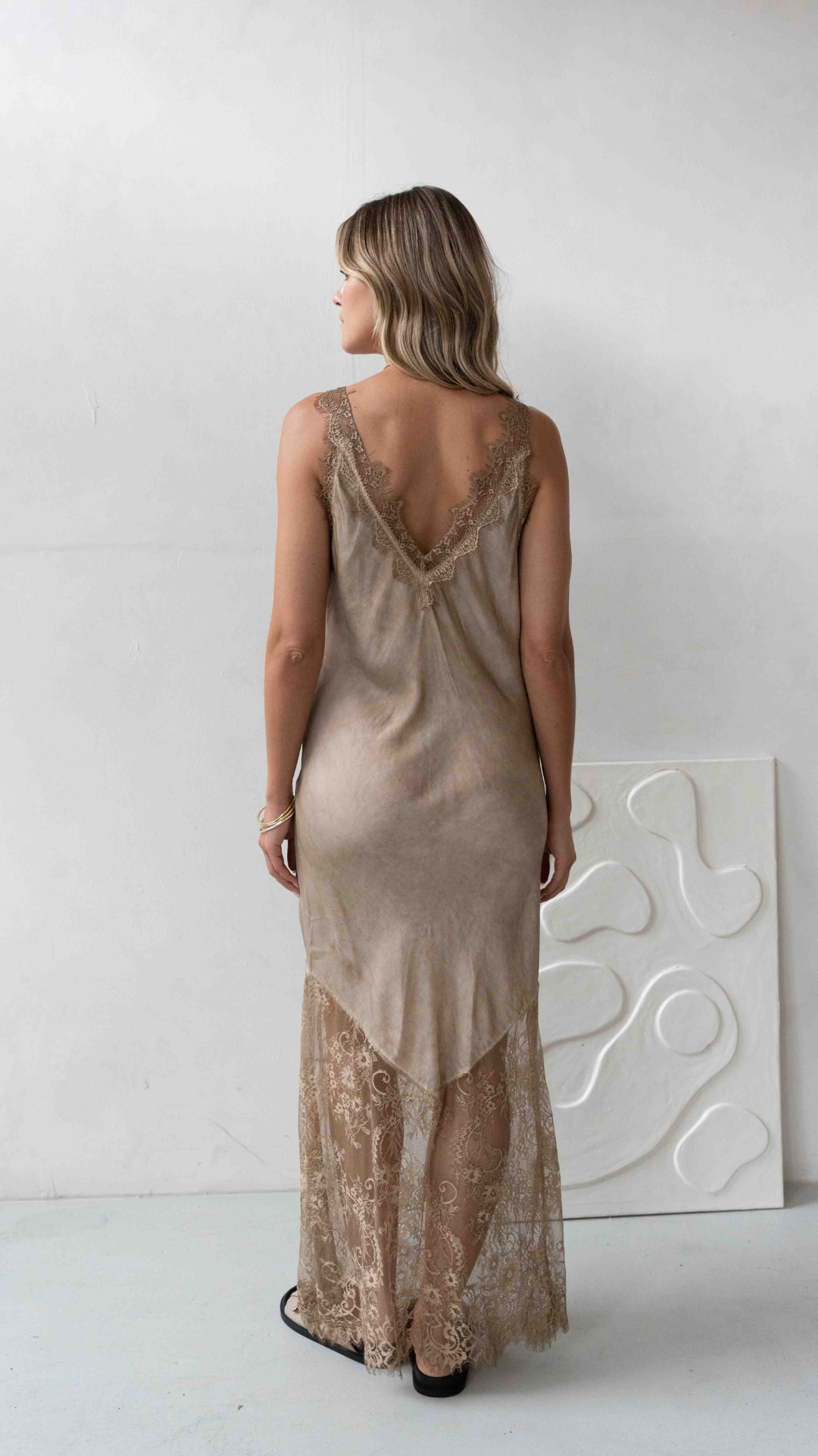 Solange Slip Dress - Sand