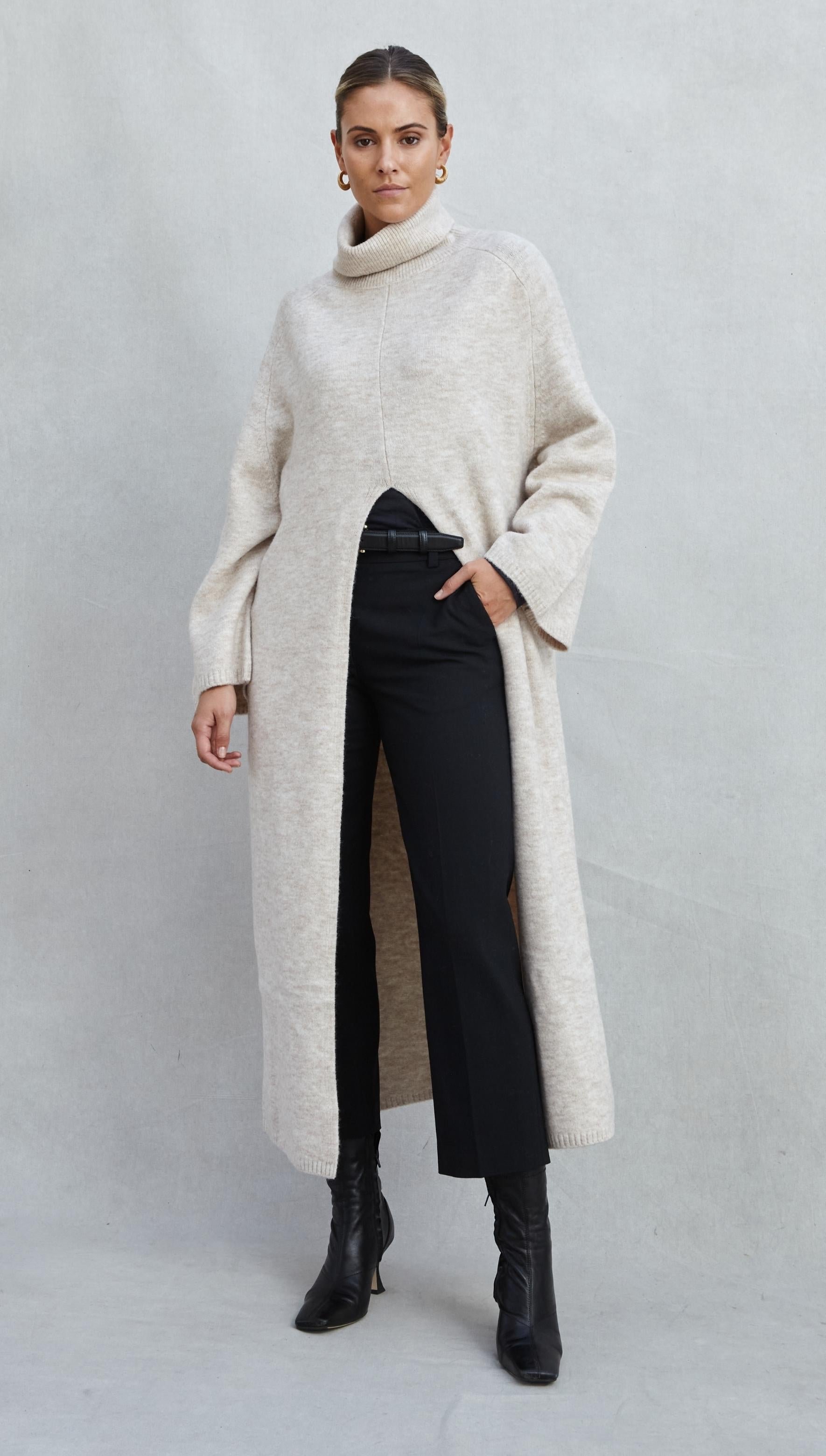 Vivienne Sweater Dress - Sand