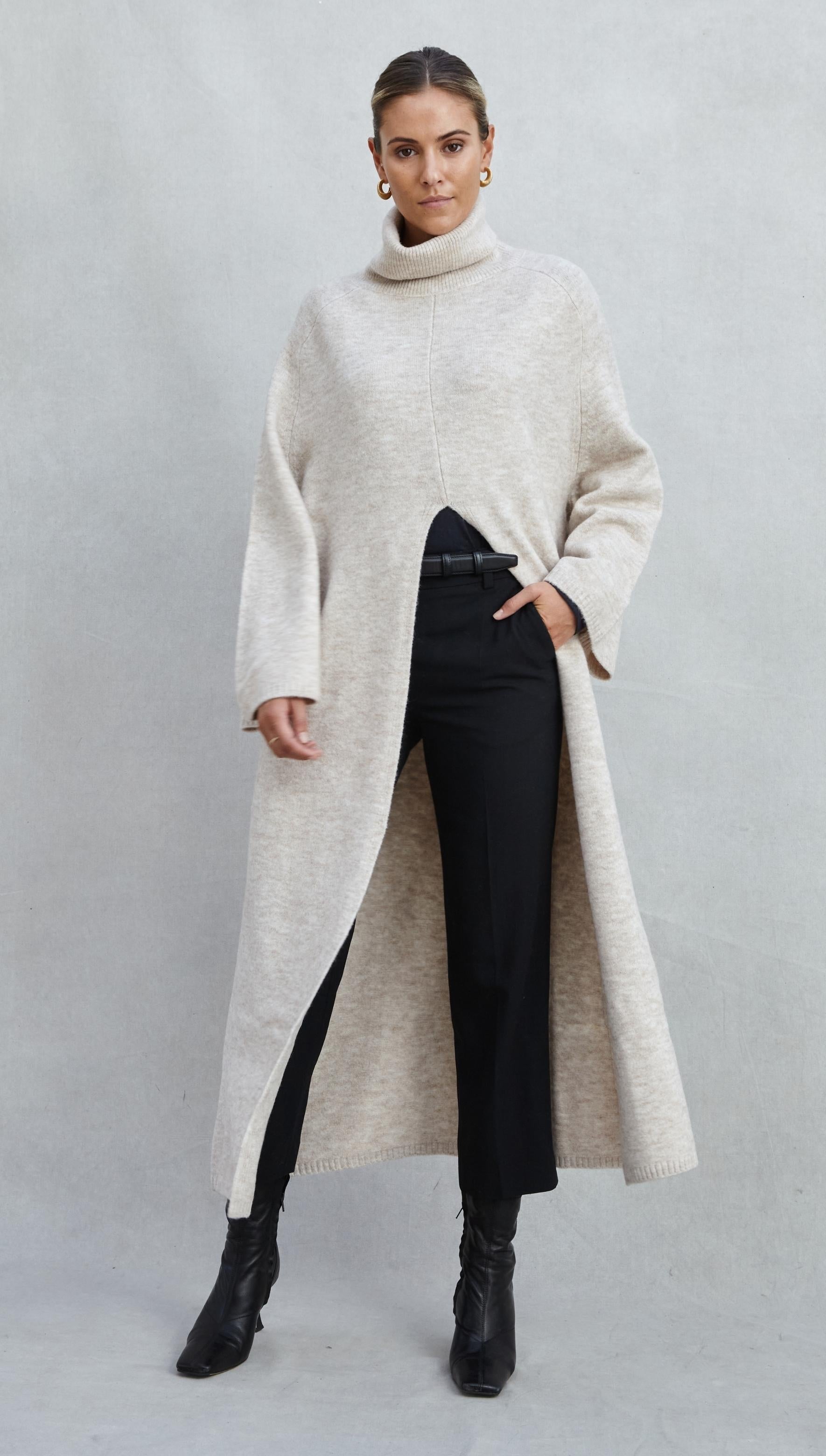 Vivienne Sweater Dress - Sand