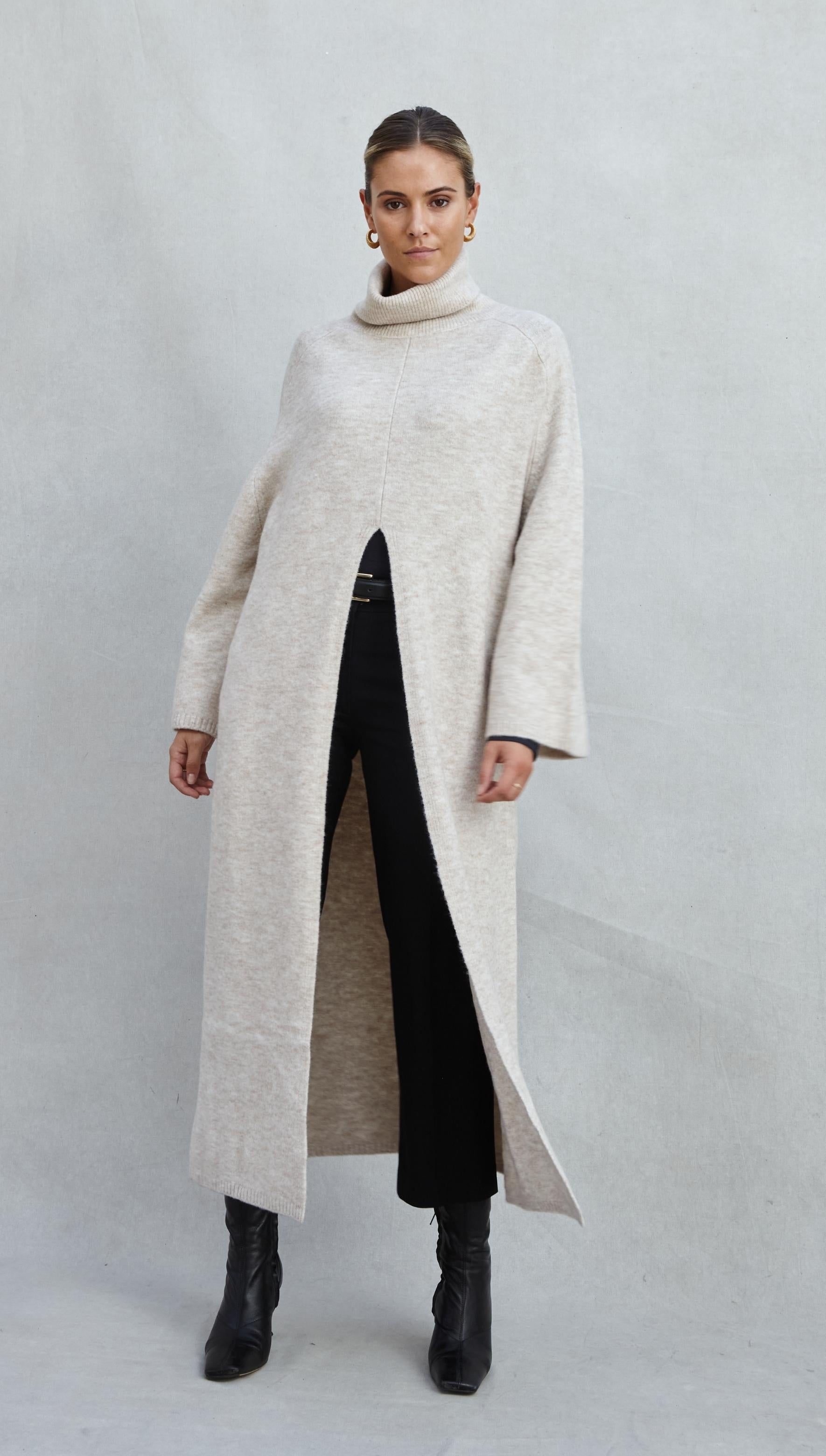 Vivienne Sweater Dress - Sand