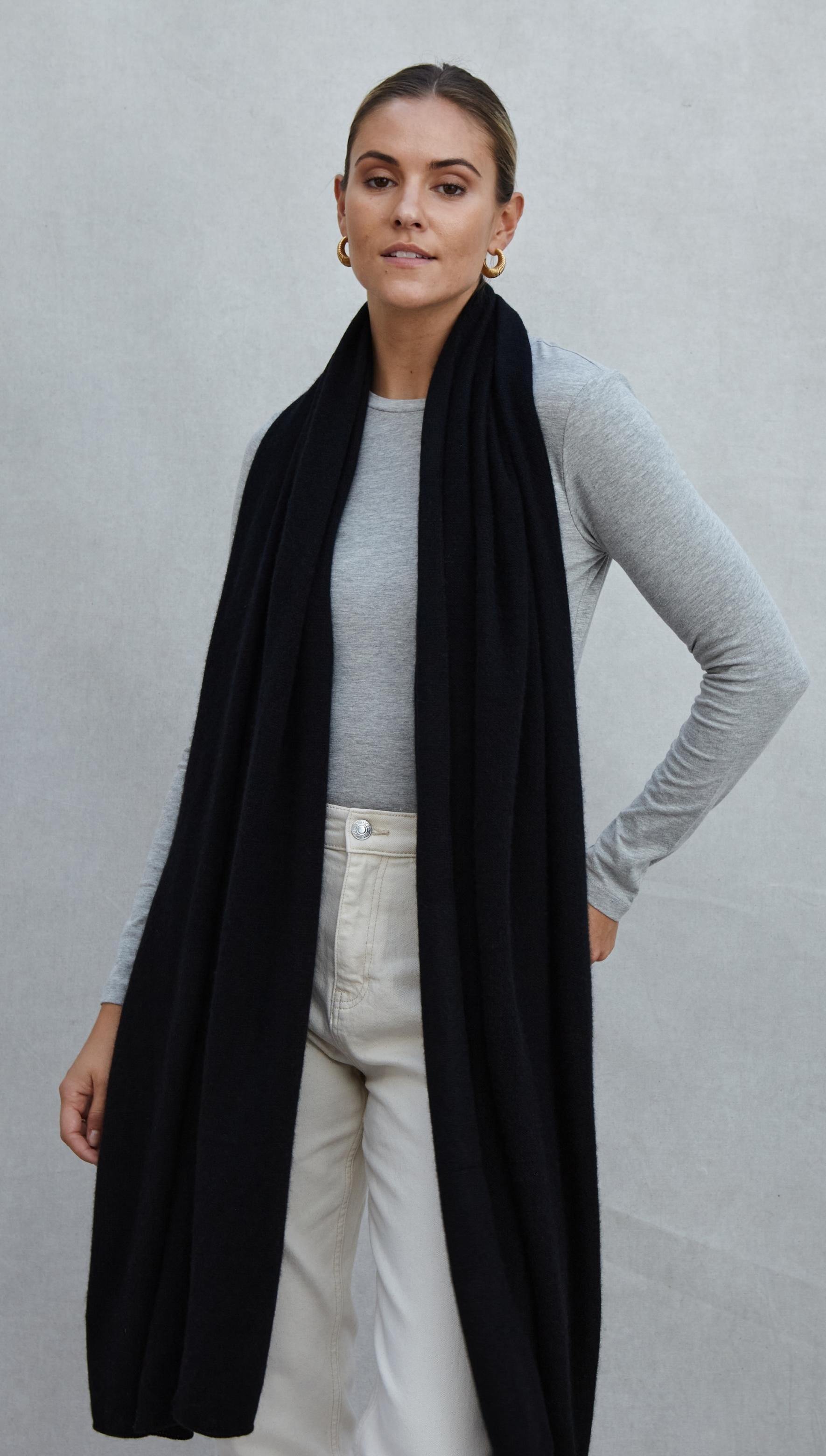 Cashmere Travel Wrap - Black