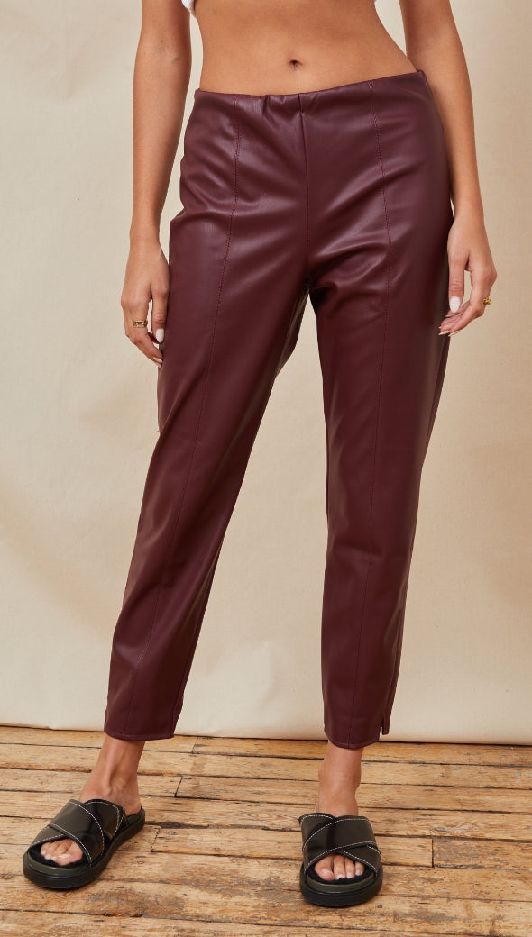 Grace Leggings - Burgundy